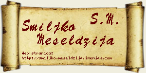 Smiljko Meseldžija vizit kartica